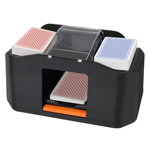 ZAKVOP Kartenmischmaschine Elektrische, Kartenmischer mit 2000mAh Wiederaufladbarem Akku, Schneller Karten Mischgerät, Geräuscharmer Kartenmischgerät, Kartenspiel Card Shuffler (2000 mah A)