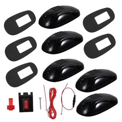 ULTECHNOVO 5 Stk Dach Licht Taxi Dachmarkierungsleuchten Deckenleuchten Für Autos Bernsteinfarbenes Kabinenlicht Lauflichter Kabinenmarkierungsleuchte Kabinenbeleuchtung Pvc Black
