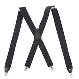Generisch hosenträger schwarz, hosenträger für herren, Hosenträger Herren Arbeitshosenträger Suspenders Für Skihose, Arbeitshose, Schnittschutzhose, Anzughose Breit Extra Stark Schmal, Einheitsgröße