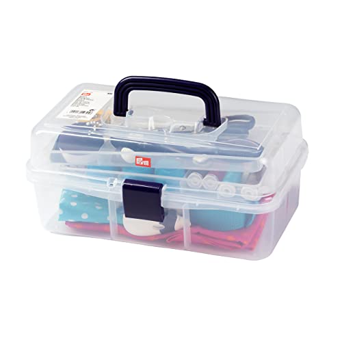 Prym 612725 Transparent Sewing Box, 33 x 20 x 15