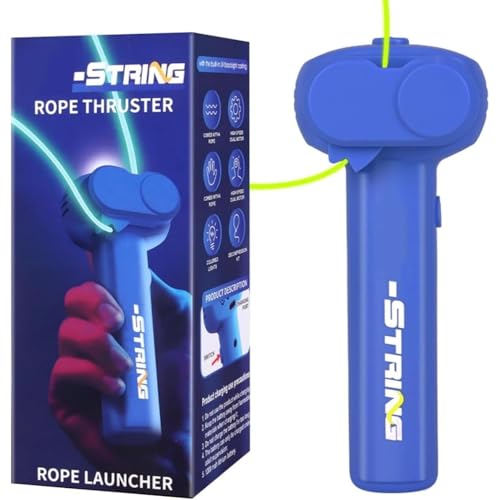 Lasso String Shooterm, Lasso String Shooter für Kinder, Rope Launcher Propeller, Glow in The Dark Lasso, Game Shooter String Toy, Seilschießspielzeug Handheld Zip String Rope Launcher