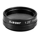 Svbony SV128 Variabler Polarisationsfilter 1.25", Teleskopfilter Metallrand Optische Glaslinse, Erhöht den Kontrast Beseitigt Blendungen, für Beobachten Mond Venus Helle Doppelsterne Planeten