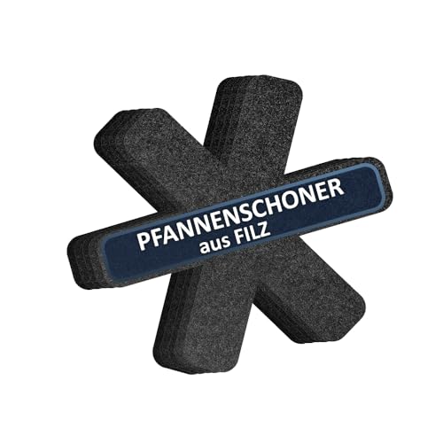 Acaveon - Pfannenschoner aus Filz - 5er Set in 38cm, Stapfelschutz für Pfannen, Töpfe und Schüsseln, Pfannenschutz, Topfschoner - Anpassbare Größe