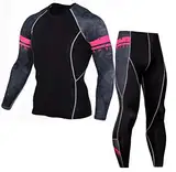 LucaSng Herren Sport Laufen Kompressionshemd Yoga Athletic Outfit Langärmlige Lederhose FitnessAusbildung Fitnessstudio Kleidung Yoga Anzüge Trainieren Ausbildung Ausbildungsanzüge (5,L)
