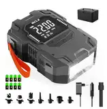 GICLE Pumpe Sup Elektrisch Akku,Tragbare 22PSI Inflator Sup Pumpe Elektrisch 12V DC Auto-Off 36W Typ C Auto-Off Inflator and Deflation Geeignet für aufblasbare Paddle Board,Portable Boot,Wasser Sport
