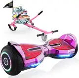 EVERCROSS 6,5 Zoll Hoverboards mit Sitz, App-fähige Bluetooth Hoverboards, Hoverboards mit 3 Pedallichter, Self Balance Scooter Geburtstag Kinder Erwachsene Warenlager in DE