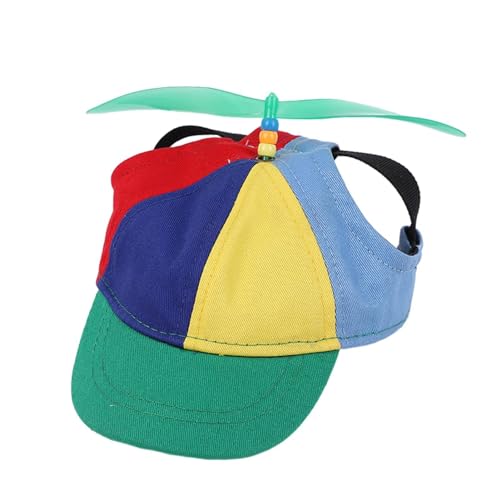 Walopola Propeller Mütze, Bunte Propellermütze Lustige Propellerkappe, Hubschraubermütze Propeller Cap Hubschrauber Kappe, Baseball Cap Party Hut Für Kleine Hunde, Welpen, Katzen