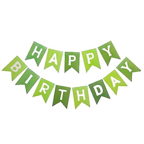 LJFEA Happy Birthday Girlande Geburtstag Junge Happy Birthday Banner Deko Grün