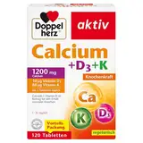 Doppelherz Calcium + Vitamin D3 – Mit Calcium und Vitamin K als Beitrag für den normalen Knochenerhalt – 120 Tabletten