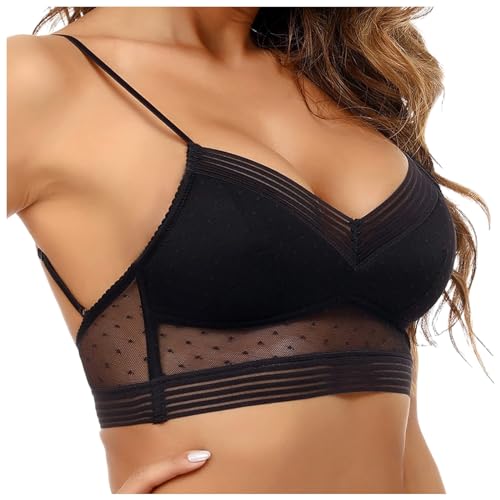 BH Damen, Sport BH Damen Soft Comfort Bras Leichte Atmungsaktive Unterwäsche Ohne Bügel BH Passform Stretch Bügelloser Hautfreundliche Bralette Klassische Elegant Bustier