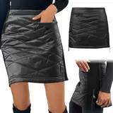 LPAMABA Damen Leichte Winddichte Röcke Primaloft Rock Damen Iceguard Skirt Winterrock Outdoorrock Warmer Stepprock Skirock Wenderock Thermoreitrock Winter Warme Schneeröcke Wandern Laufen Golf