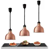 Aocay Wärmelampe für Essen, Lebensmittel Wärmelampe Food Warmers Buffet, Speisenwärmer mit 250W Glühbirne, Höhe 60-180 cm Einstellbar, Durchmesser: 25cm