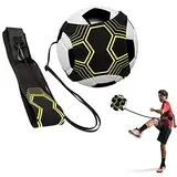 Yibang Fußball Kick Trainer, Fußballtrainingshilfe, Shands Solo-Trainingshilfe mit Gürtel und elastischem Seil, perfekt für die Verbesserung der Fußballfähigkeiten, fit für Bälle Größe # 3# 4# 5