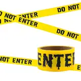 Do Not Enter Tape,Halloween Decorations Hazard Tape,Halloween Hazard Warning Barrier Tape,Hazard Tape Black and Yellow, for Zombie Party or Halloween Party Decorations(25mx4.8cm)