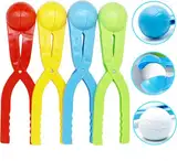 4 Stück Winter Schneeball Maker, Schneeballclip, Schnee Spielzeug, Ente Schneemann Schneeball Former, Winter Schneeballzange Spielzeug, für Kinder Schneeballschlachten im Outdoor - Zufällige Farbe (B)