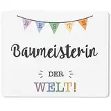 JUNIWORDS Mauspad Mousepad, Beste Baumeisterin der Welt (5691538)