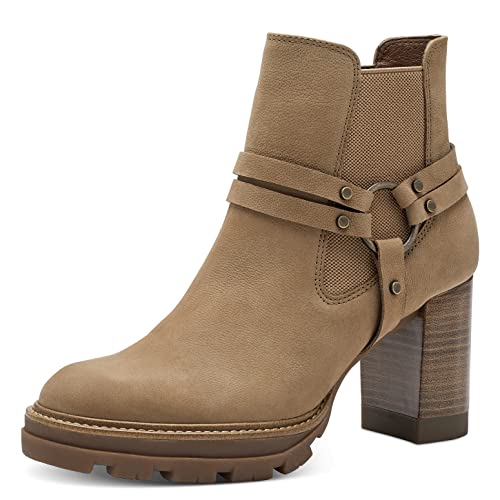 Tamaris Damen Ankle Boots, Frauen Stiefeletten,TOUCHit-Fußbett,Boots,Stiefel,Bootee,Booties,halbstiefel,Kurzstiefel,Camel,39 EU