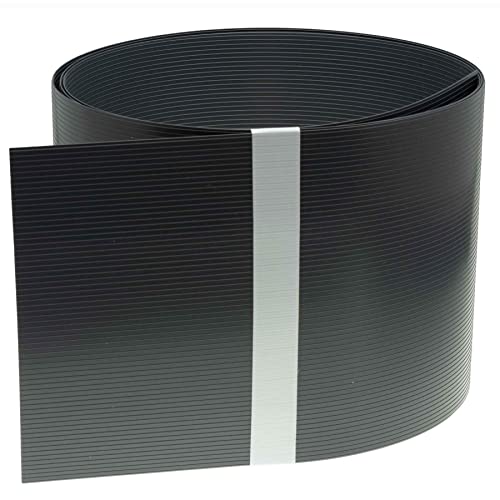 INTRA-TEC Zaun-Sichtschutzstreifen Anthrazitgrau - 9 Stück aus Hart-PVC 252x19 cm, RAL 7016 für Doppelstabmattenzäune, Windschutz