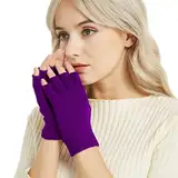 Novawo Wolle Mischung Fingerlose Handschuhe Warme Armlinge Unisex-Schreibhandschuhe