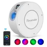 PANAMALAR Smart Sternenhimmel Projektor, WLAN LED Projektor Galaxy Sternenlicht Kinder mit Sprachsteuerung von Alexa/Timer,Nachtlicht Geschenk für Kinder Party Weihnachten (SK20-White)