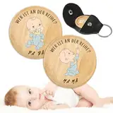 Geschenke zur Geburt,Baby Geschenk Junge,Schwangerschaft Geschenk Hölzerne Entscheidungsmünze, Geschenkidee für Werdende Mütter, Taufgeschenke Jungen
