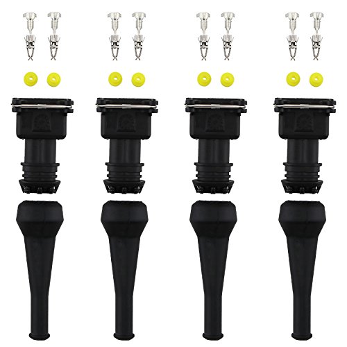 D2D Kraftstoffeinspritzdüsenstecker, EV1, wasserdicht, 2-Wege-Einspritzdüsen-Verdrahtungsstecker, Stecker-Kabelbaum-Set, geeignet für Auto