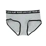 Unterhosen Damen Baumwolle Unterwäsche Slip modische und sexy Taille, Taillenstraffung und Gesäßstraffung für Mädchen Compatible with Motorrad Unterwäsche Herren Winter (Grey, M)