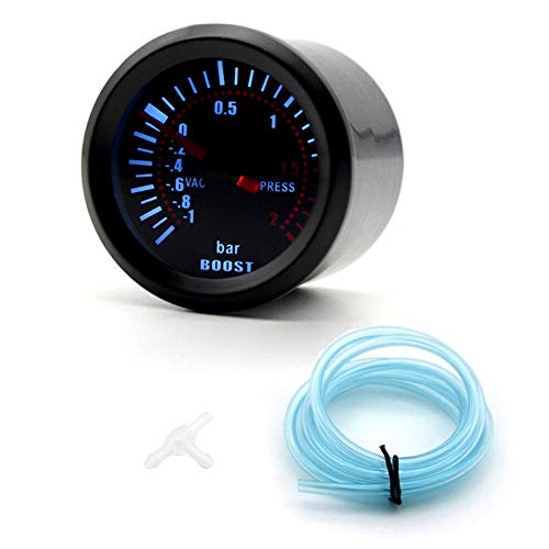 FUVOYA Universal 2"/52mm Bar LED Licht Druck Turbo Ladedruckanzeige Meter DC 12V Digital Turbo Gauge Boost Meter Pointer Kit