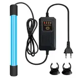 Aquarium Uv Sterilisator Licht, Uv Klärer Aquarium mit Timer, UV Sterilisationslampe mit Saugnapf, Bakterien-Killer UV Lampe, UV Licht Wasserklärer für Reinigung von Aquarium, Fishbowl, Teich (9 W)