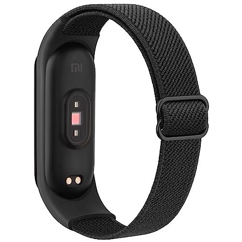 Wanme Armband für Xiaomi Mi Band 6/Mi Band 5/Mi Band 4/Mi Band 3 Armband, Weiches Elastisch Nylon Ersatzarmband für Amazfit Band 5/Xiaomi Mi Band 7/6/5/4/3 für Damen Herren