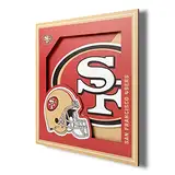 YouTheFan NFL San Francisco 49ers 3D-Logo-Serie Wandkunst – 30,5 x 30,5 cm