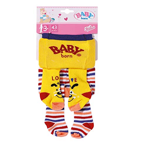 BABY born Strumpfhose 2 x 43cm, gelb / gestreift