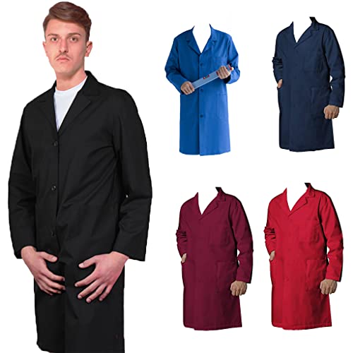 Arbeitshemden für Herren, Schreinerei, für Werkstatt, Metzger, Lager, Made in Italy, Schwarz , L