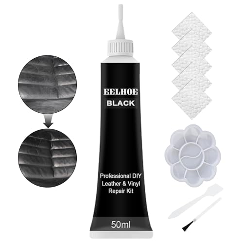 TaimeiMao Leder Reparatur Set,50 ml Lederreparatur Creme,Leder-Restaurator,Lederreparatur Füller,für Leder Restaurierung Risse Löcher,Sofas,Schuhe,Verschleiß Kunstleder Reparatur.