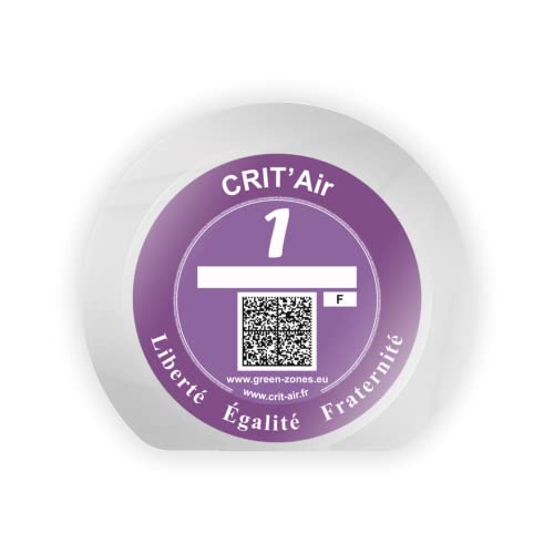 Générique Crit'Air Vignetten-Schutzfolien, selbstklebend, französisches Produkt, transparent, selbstklebend, für Crit'Air Vignette, 10 Stück