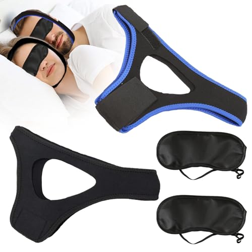 2 Stück Chin Strap Sleeping Airflow Jaw Strap Kinnriemen Atmungsaktiver Kinnriemen Gegen Schnarchen Kinnriemen Gegen Schnarchen Verstellbarer Kinnriemen Um Den Mund Geschlossen zu Halten