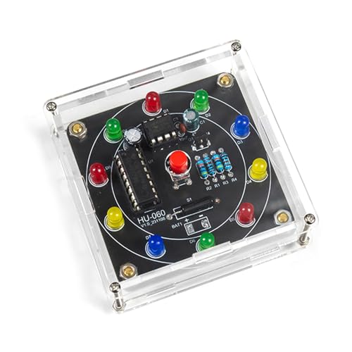 Navna Interaktives Lernwerkzeug, DIY-LED-Spinner-Rad für Schüler und Jugendliche, um Elektronik zu erkunden, stimuliert die Kreativität