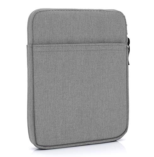 MyGadget Nylon Sleeve Hülle für Tablet bis 6,8 Zoll - Schutzhülle Tasche für Geräte bis 18 x 13,5 cm - z.B. Kindle Paperwhite 11. Generation ab 2021 - Hell Grau