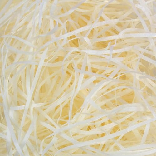 200g Füllmaterial Geschenk,Holzwolle Füllmaterial zum Dekorieren von Geschenkkörbe,Geschenk Füllmaterial,Verpackungsmaterial Füllmaterial,Ostern Geschenk Dekoration (Champagnerfarbe)
