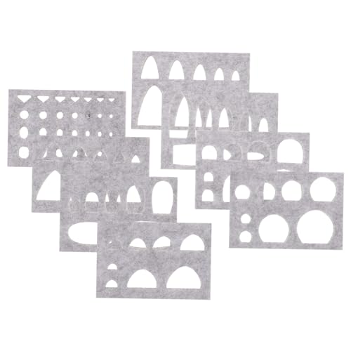 PartyKindom 1 Satz Vorlage aus Wollfilz Wollfilzform Applikation zum Nadelfilzen Tiere Filzschablone Werkzeug Augen bastelzeug Craft Filzapplikationsschablone Formform aus Wolle gefühlt Grey