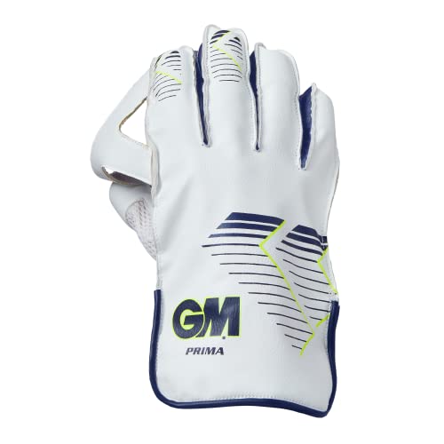 Gunn & Moore GM Cricket Wicket-Keeper Keeping Schutzhandschuhe | Prima | Fluro Gelb/Blau | Jugendliche | 1 Paar | 52082307