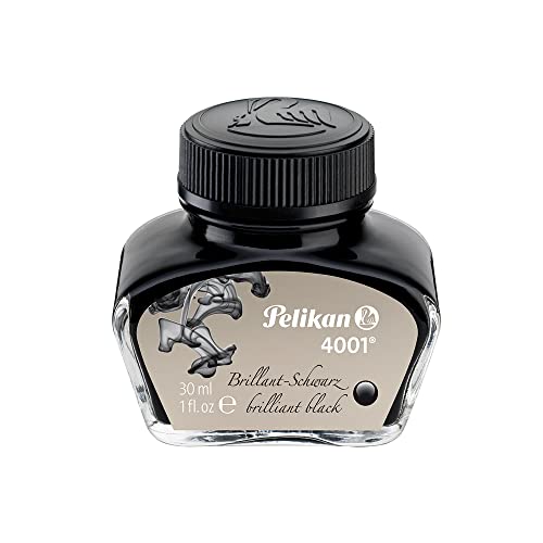 Pelikan 301051 Tintenglas Billant Tinte 4001, 30 ml, 1 Stück, schwarz