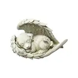 Katze Hund Engel Gartendeko Figuren 11.5cmX8cm Haustier Denkmal Grab Marker Tribut Statue Harz hund Engel Gartendeko Figuren Ewiges Denkmal Haustiergedenkstein Geeignet für Lnnenhof Lnnenbereich