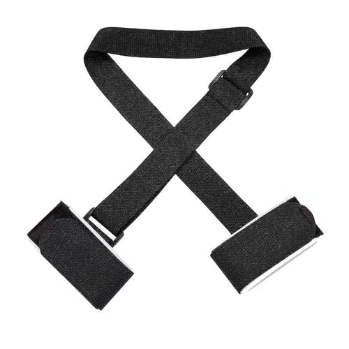 YUGUOLAN Tragegurt Für Ski, Ski Carry Strap, Ski Tragehilfe, Ski Tragegurt Kinder, Snowboard-Bindungsriemen, Skiriemen, Nylon Skiträgerriemen, Für Leicht Tragen Skis Und Pole (Schwarz)