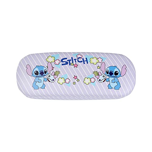 wopin Anime Stitch Cartoon Brillenetui Hartschale Brillenetui mit Brillentuch Tragbare Schutzbrille Abdeckung,Stitch Cartoon Brillenetui Hartschale,für Jungen Mädchen