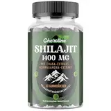 Reine Himalaya Shilajit 1400mg Pro Portion, Fortschrittliche 3-in-1-Formel mit Chaga- und Ashwagandha-Extrakt, Maximale Wirksamkeit 85+ Saubere Spurenelemente und Fulvosäure, 60 Vegane Gummis