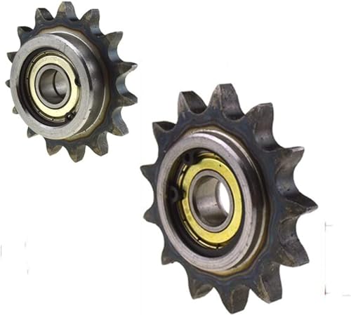 Ritzel, Motorritzel, Motorritzel, Motorritzel 10–21 Zähne, 10–20 mm Innenloch, Antriebsrollenkette, Förderrollenketten, Leitrad mit Lager (Color : 12A11 Teeth Double Bearing X 12mm)