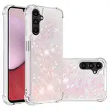 Nadoli Glitzer Treibsand Hülle für Samsung Galaxy A05S,Silikon Stoßfest Handyhülle Transparent TPU Bumper Schutzhülle Flüssig Durchsichtig Quicksand Case