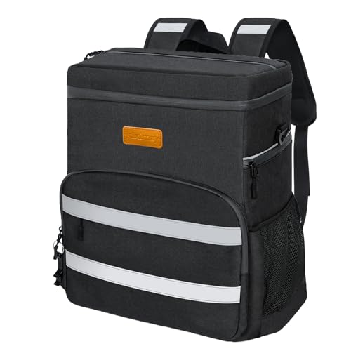 kiximay 30L Kühltasche groß faltbar - Kühltasche für Essen & Getränke, Kühltasche Picknicktasche, Isolierte Thermotasche, Kühltasche Auto für Strand/Picknick/Camping/BBQ