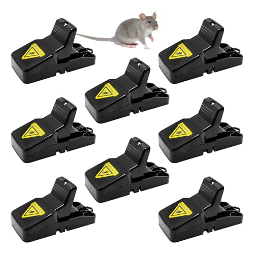 Diompirux 8 Stück Mausefalle, Wiederverwendbar Mouse Trap Profi, ohne Rattengift, Extrem effektive Mouse Trap, Sicher leichte Anwendung, ideal Rat Trap für Haus, Küche, Garten